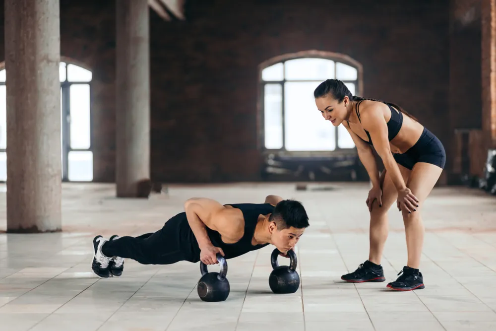Athlete preparing on track lanes